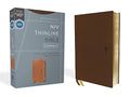 NIV, Thinline Bible, Compact, Leathersoft, Brown, Red Letter, Comfort Print — Compact (Imitation Leather)
