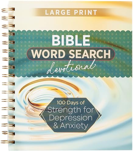 100 Days of Strength for Depression & Anxiety: Bible Word Search Devotional cover
