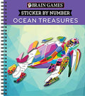 Brain Games - Sticker by Number: Ocean Treasures (13 Images to Sticker) — 52 pages (Spiral-bound)