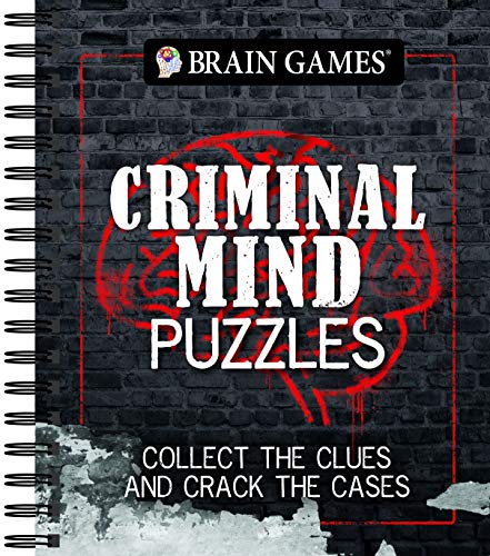 Brain Games - Criminal Mind Puzzles: Crime-Themed Brain Teasers | Visual, Verbal, Memory & Logic Puzzles | Spiral Bound Activity Book for Adults &