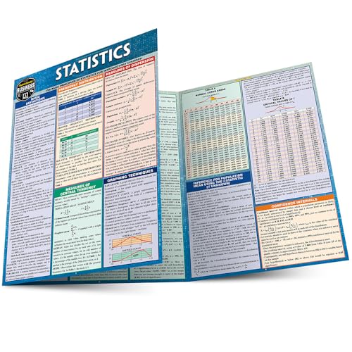 Statistics Laminate Reference Chart: Parameters, Variables, Intervals, Proportions (Quickstudy: Academic ) — First Edition (Pamphlet)