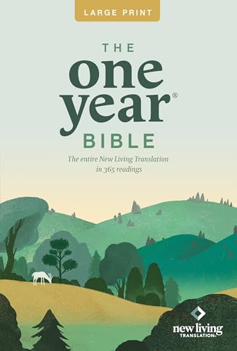 The One Year NLT Large Print Thinline Bible (Softcover): The Entire Bible in 365 Readings in the Clear and Trusted New Living Translation cover