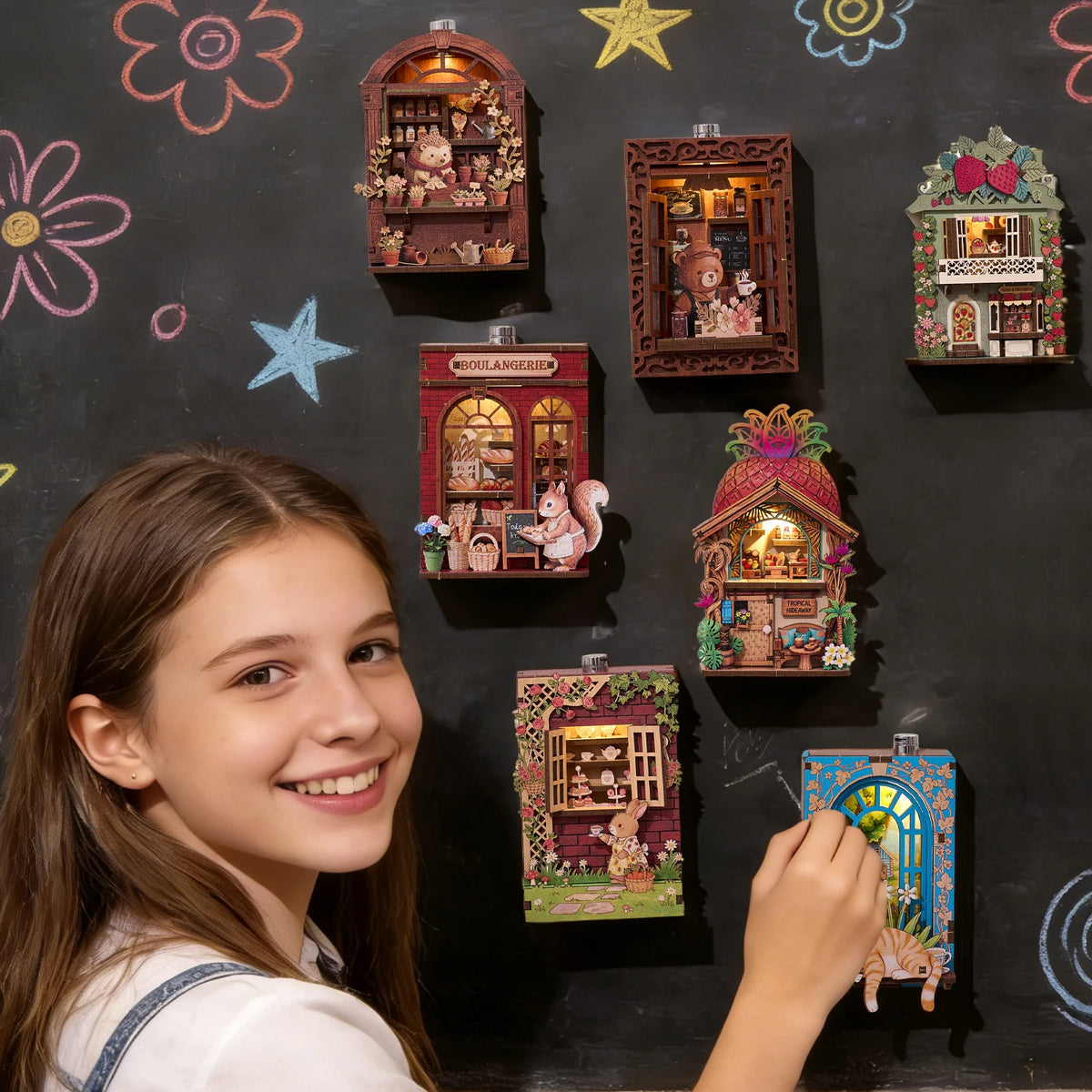 Mini DIY Book Nook Magnet Kit