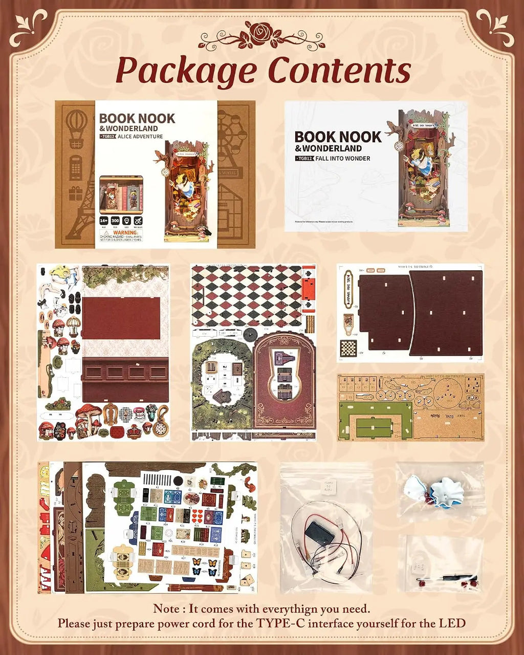 Fall Into Wonder Lighted DIY Book Nook Kit
