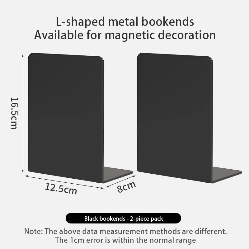 Metal Bookends - Multiple Pack Sizes