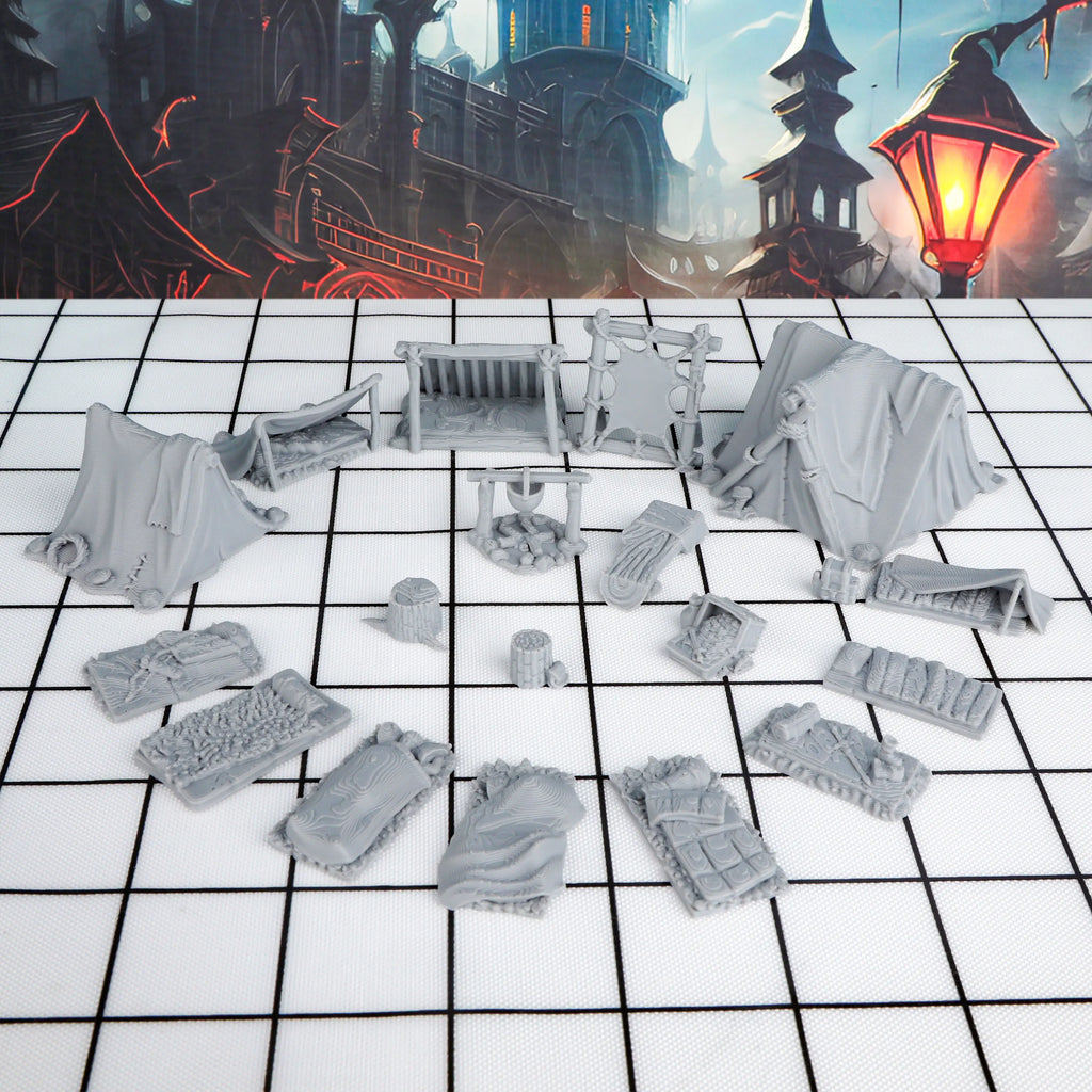 Adventurer's Camp Miniature Terrain Set