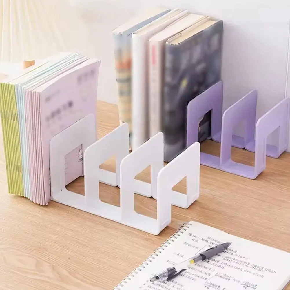 Four-Section Desktop Book and File Organizer