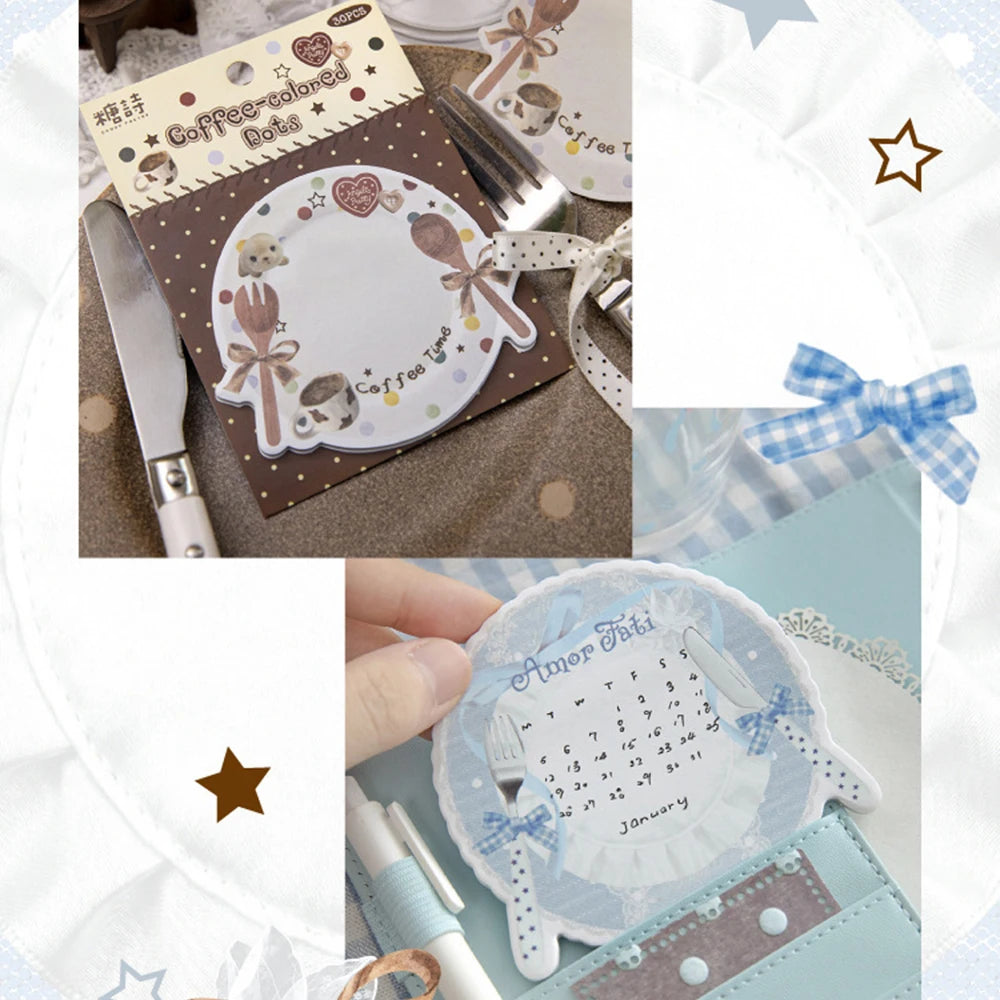 Decorative Plate Design Sticky Memo Notes