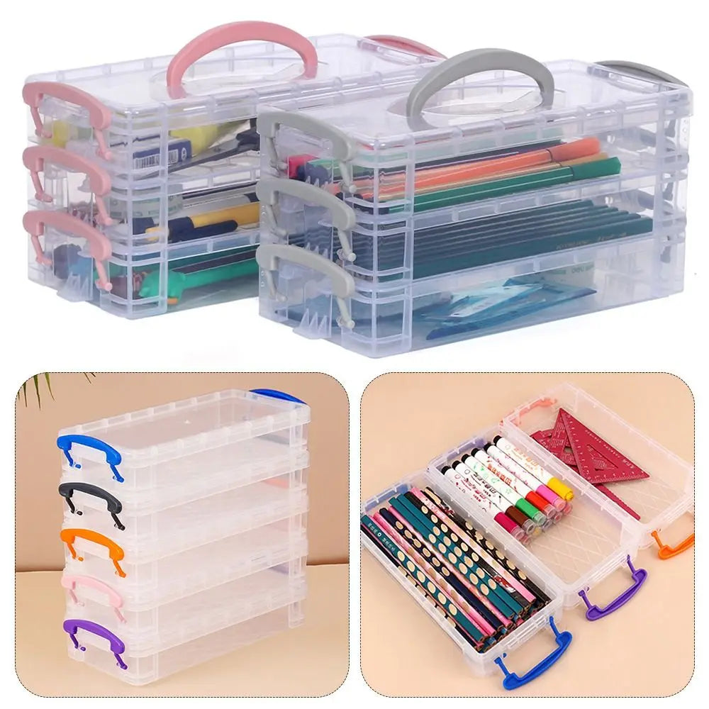 Stackable Paintbrush and Pen Storage Box