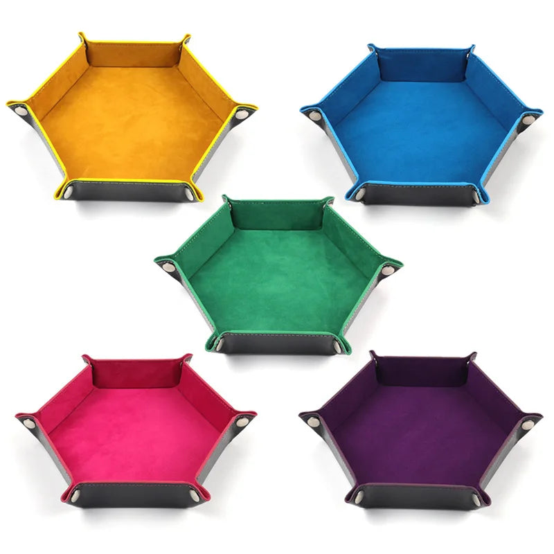 Foldable Hexagonal Dice Tray