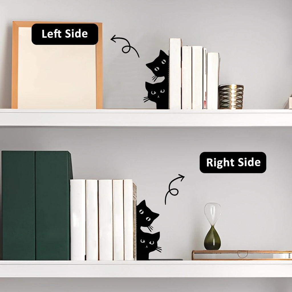Peeking Cat Metal Bookends
