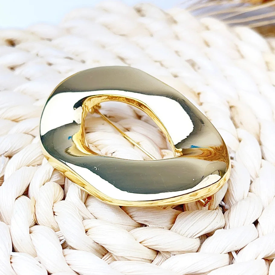 Modern Geometric Metal Brooch