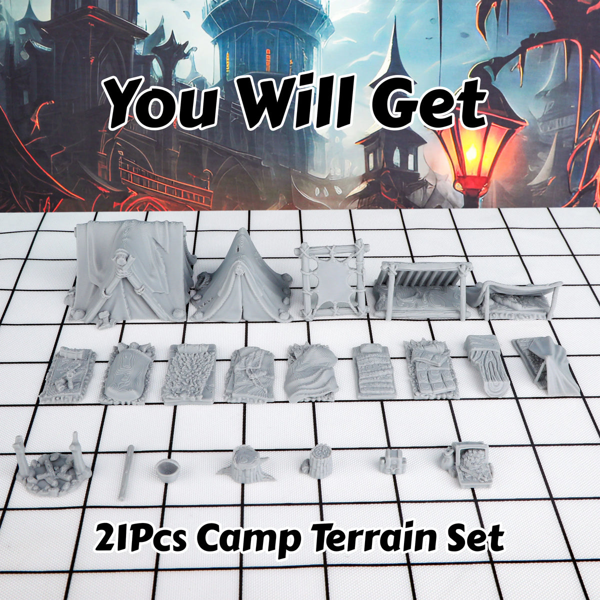 Adventurer's Camp Miniature Terrain Set