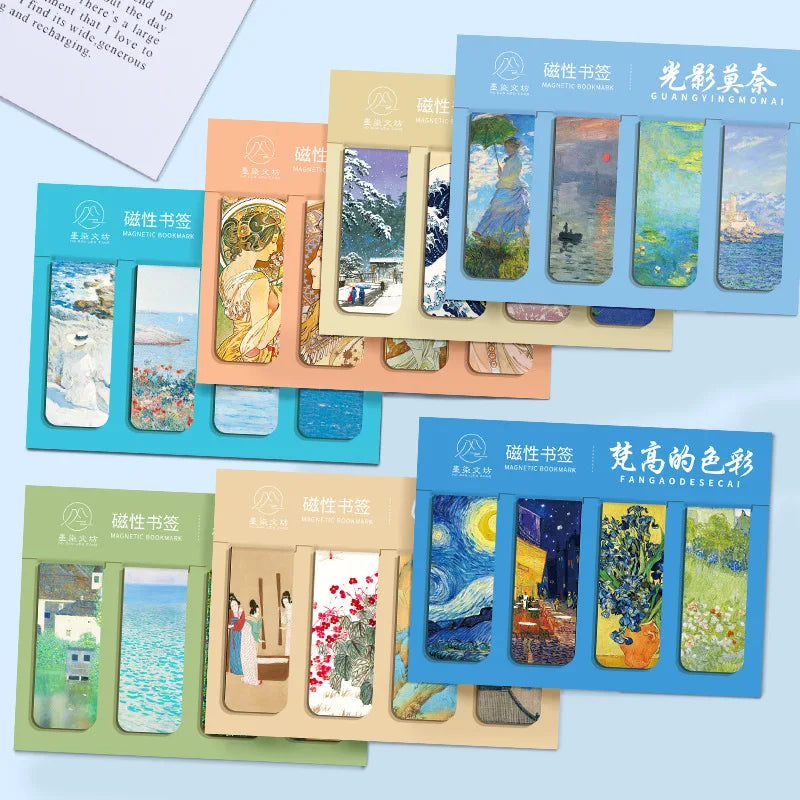 Impressionist Art Magnetic Bookmark Set