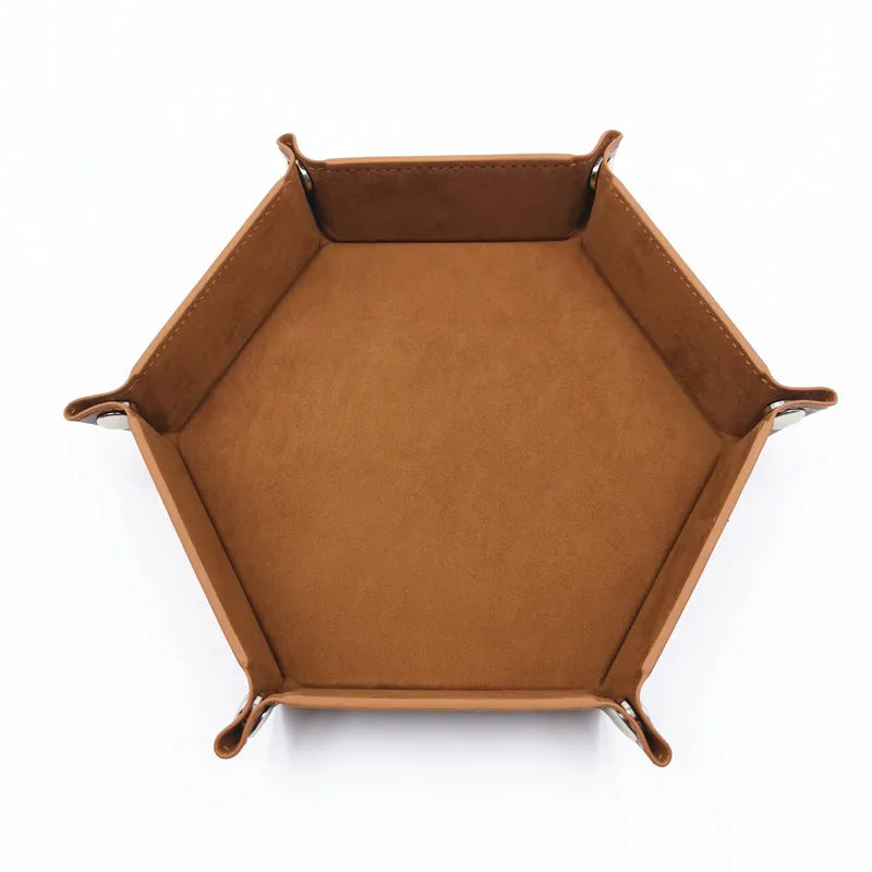 Foldable Hexagonal Dice Tray