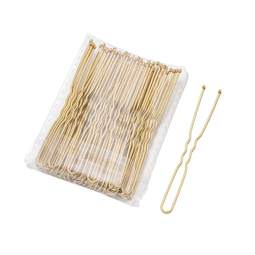 50Pcs 50/60/70mm Metal Waved  U Shaped Hair Pins Hairclip Women Girls Wedding Hairstyle Styling Tools Accessories Wholesale