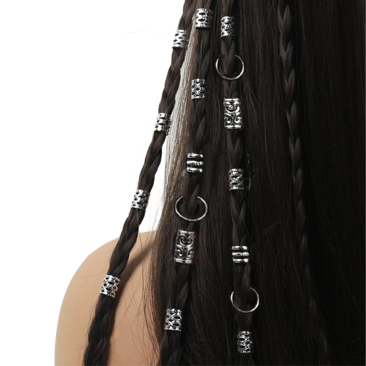 Vintage Metal Hair Rings for Braids