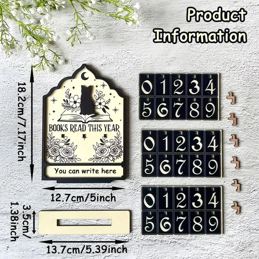 Cat Reading Counter — Up to 999