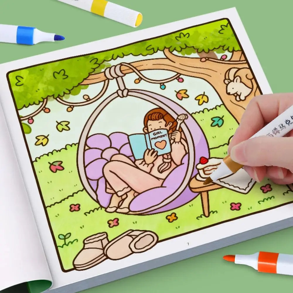 Creative DIY Coloring Book Educational Sensory Toys For Kids Graffiti Painting Book Montessori Drawing Toys Gift