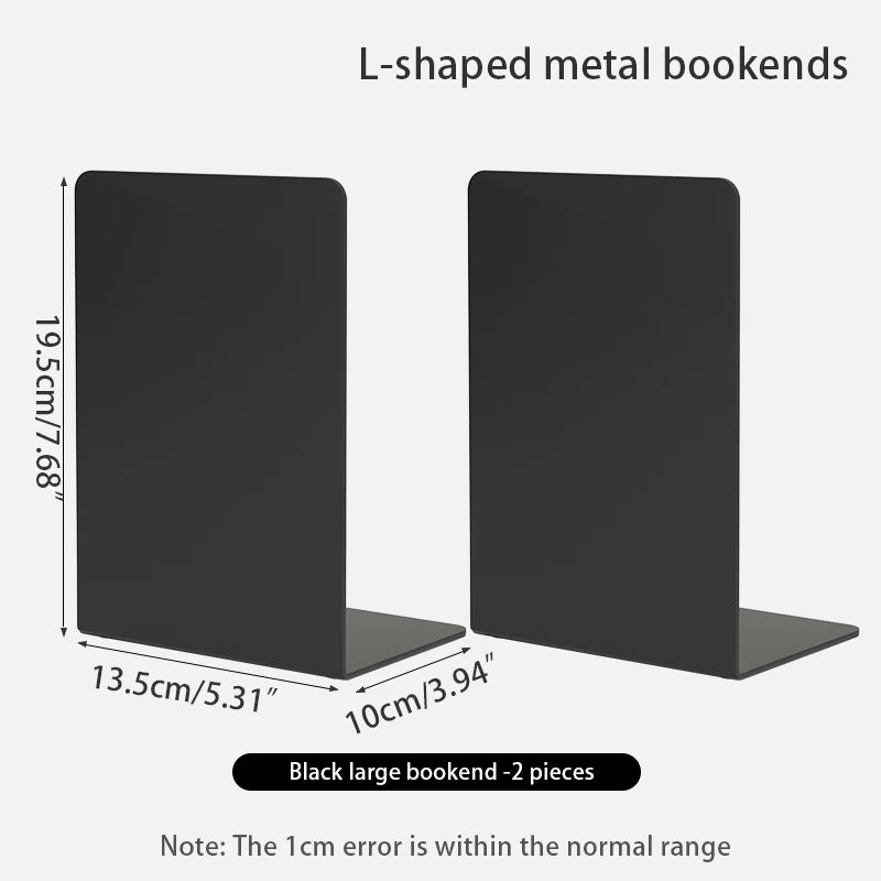 Metal Bookends - Multiple Pack Sizes