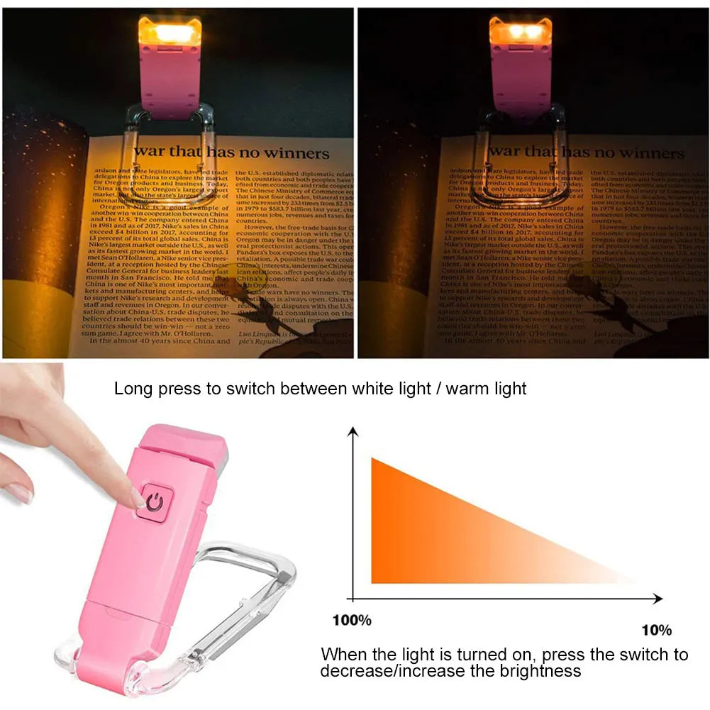 USB Rechargeable Compact Clip-On Reading Light