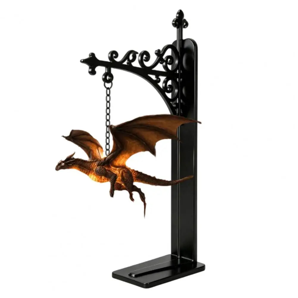Magical Flying Dragon Bookshelf Lamp Warm Dragon Hanging Night Light Fantasy Reading Nook Decor for Fantasy Lovers Book Readers