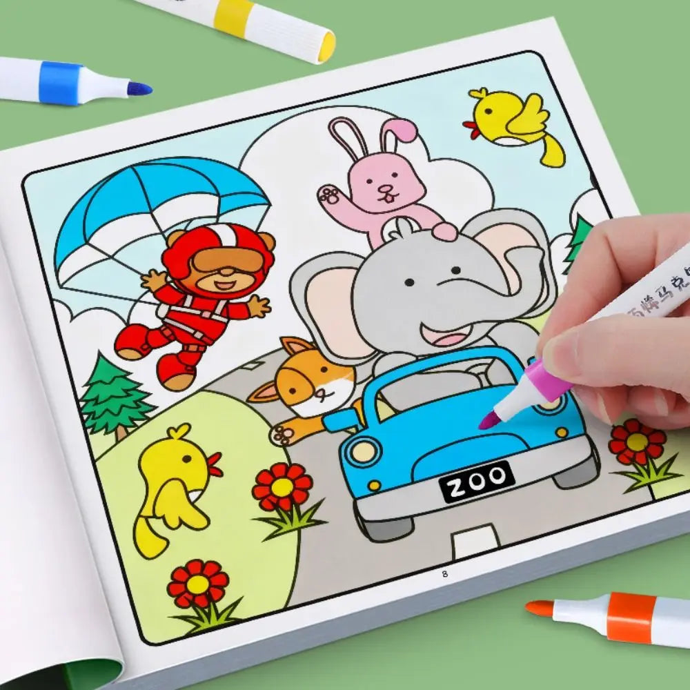 Creative DIY Coloring Book Educational Sensory Toys For Kids Graffiti Painting Book Montessori Drawing Toys Gift