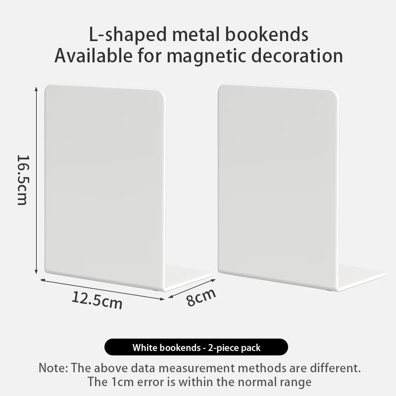 Metal Bookends - Multiple Pack Sizes