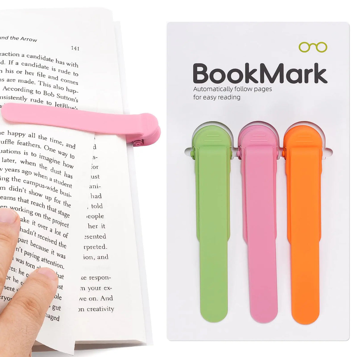 Automatic Silicone Bookmark - Single or 3-Pack
