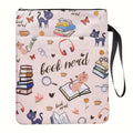 Book Nerd Cat-Print Zippered Book Sleeve