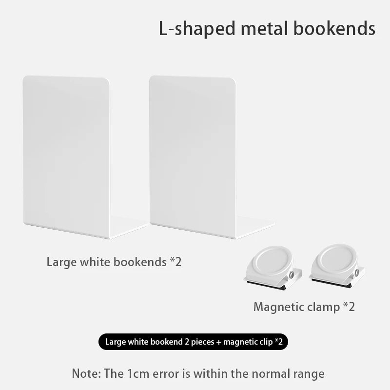 Metal Bookends - Multiple Pack Sizes