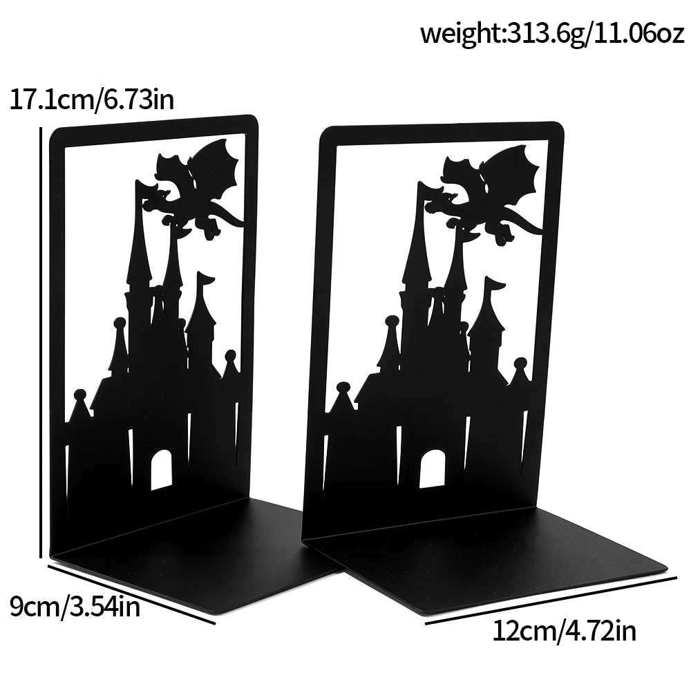 Fantasy Pterosaur Bookends Cool Learning Stationery Dragon Lovers Home Decor Fantasy Bookend Black Heavy Duty Book End