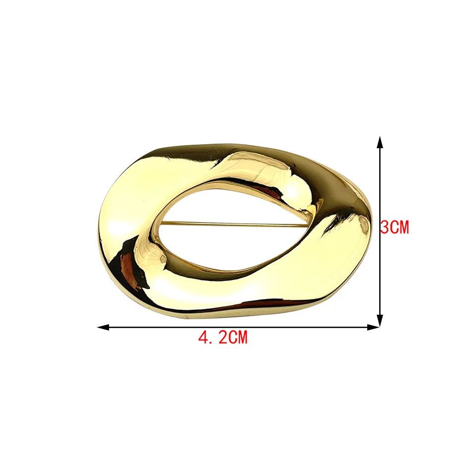 Modern Geometric Metal Brooch