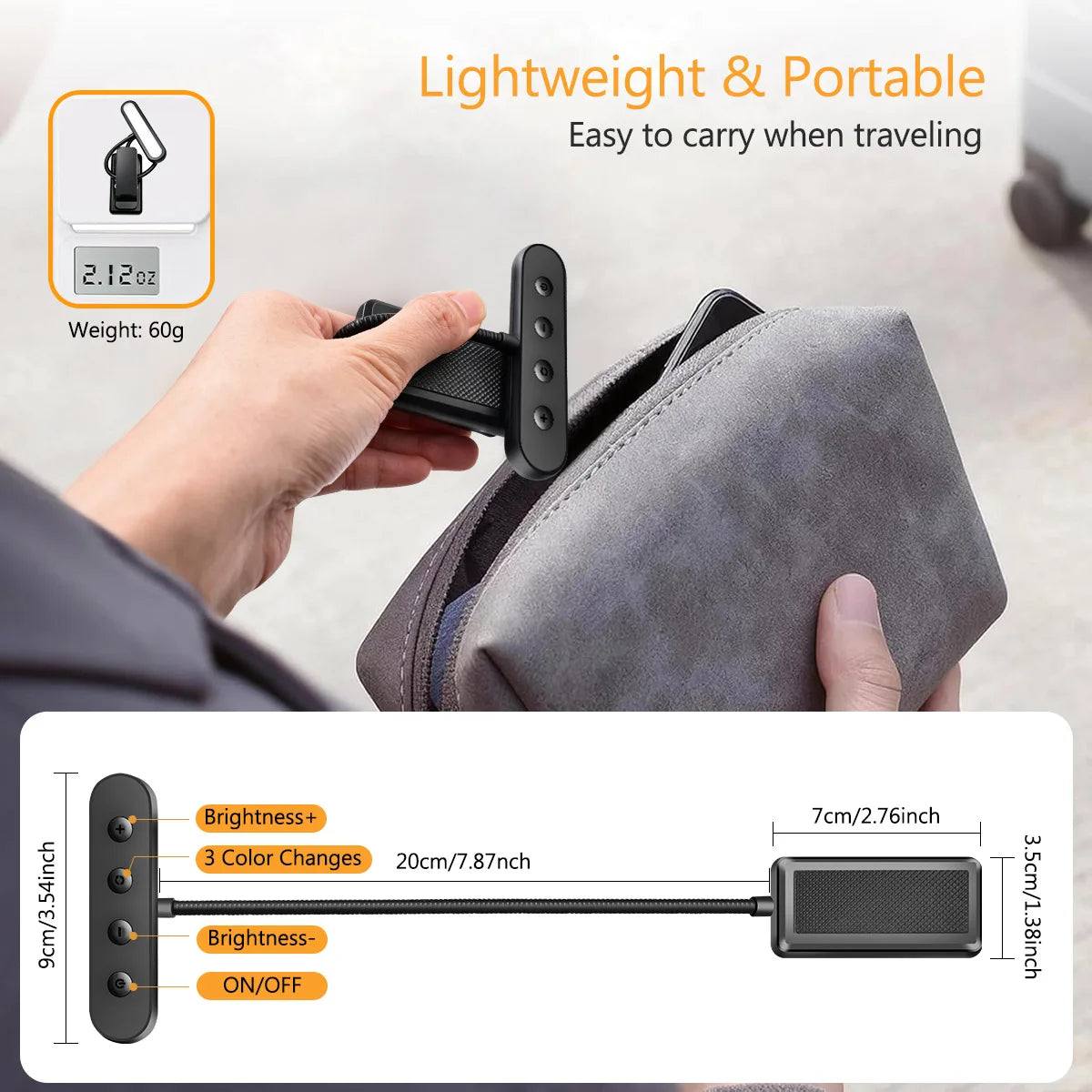 Rechargeable Flexible Clip-On Reading Light