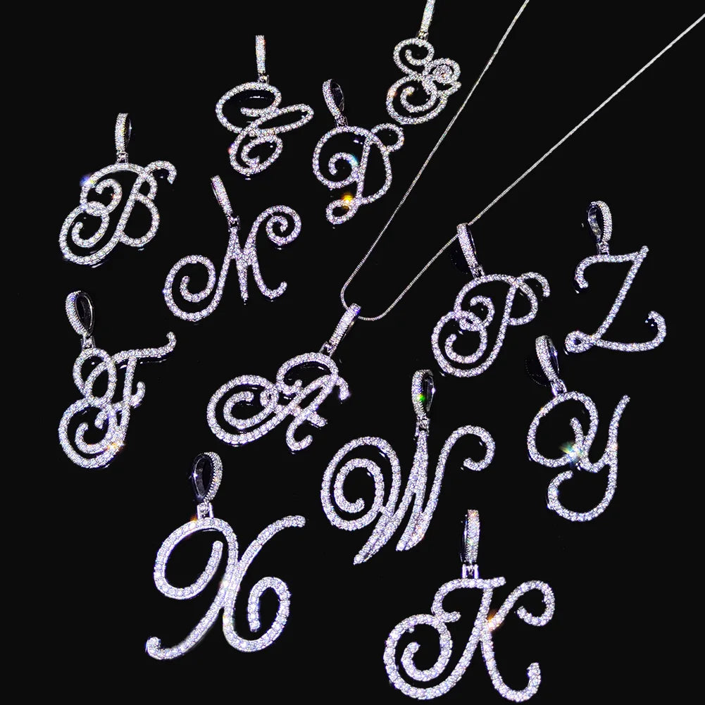 Cursive Initial Pendant Necklace