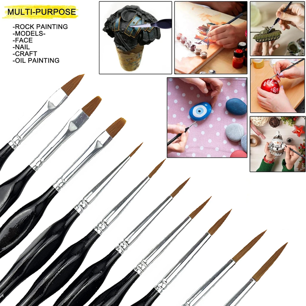Fine Detail Miniature Paint Brush Set