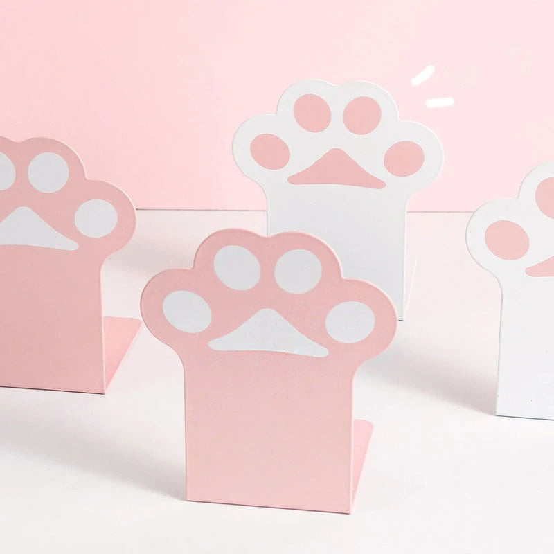 Nonskid Cat Paw Metal Bookends
