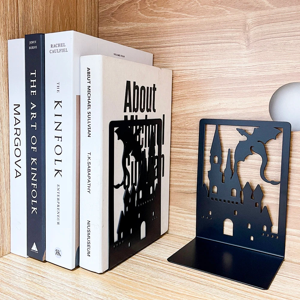 Fantasy Pterosaur Bookends Cool Learning Stationery Dragon Lovers Home Decor Fantasy Bookend Black Heavy Duty Book End
