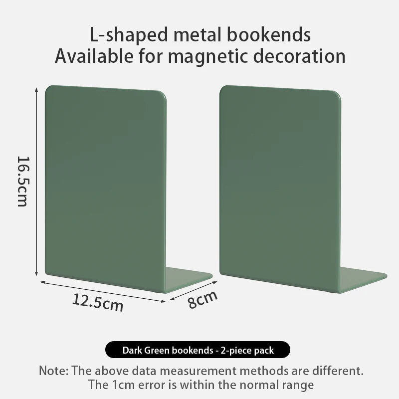 Metal Bookends - Multiple Pack Sizes
