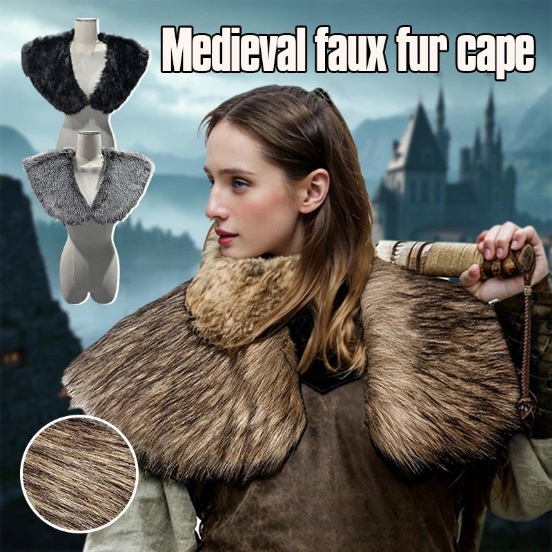 Medieval Faux-Fur Cosplay Cape