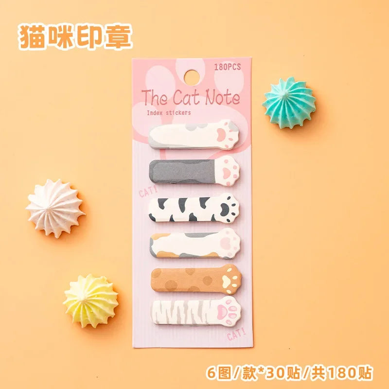 Cat Design Sticky Memo Notes