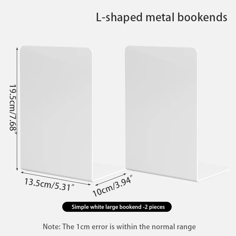 Metal Bookends - Multiple Pack Sizes