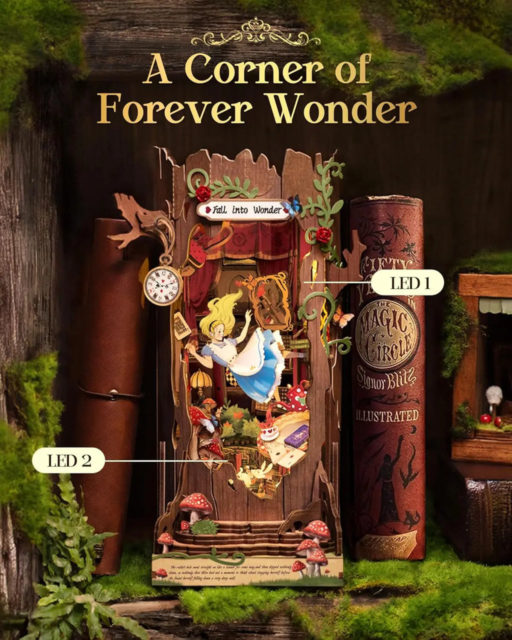 Fall Into Wonder Lighted DIY Book Nook Kit