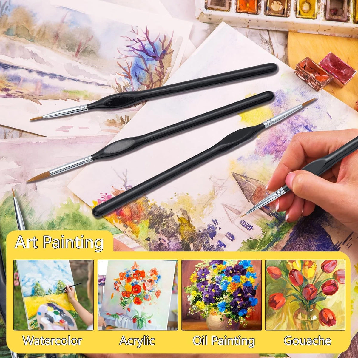 Fine Detail Miniature Paint Brush Set