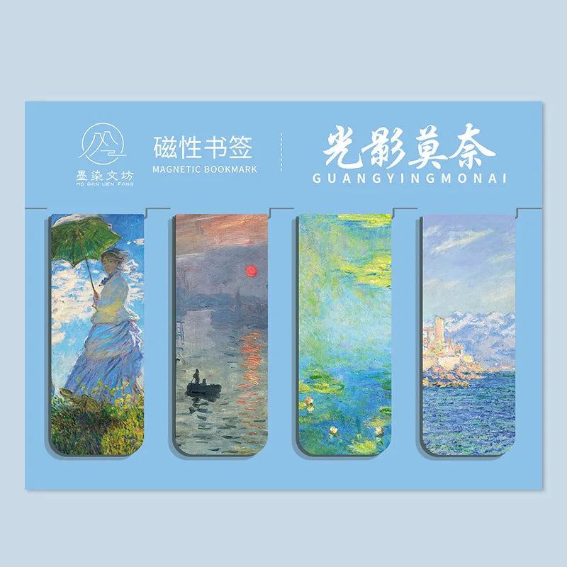 Impressionist Art Magnetic Bookmark Set