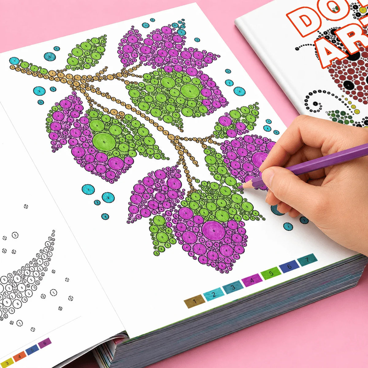 Dot Art Color by Number Activity Book - 32 Pages