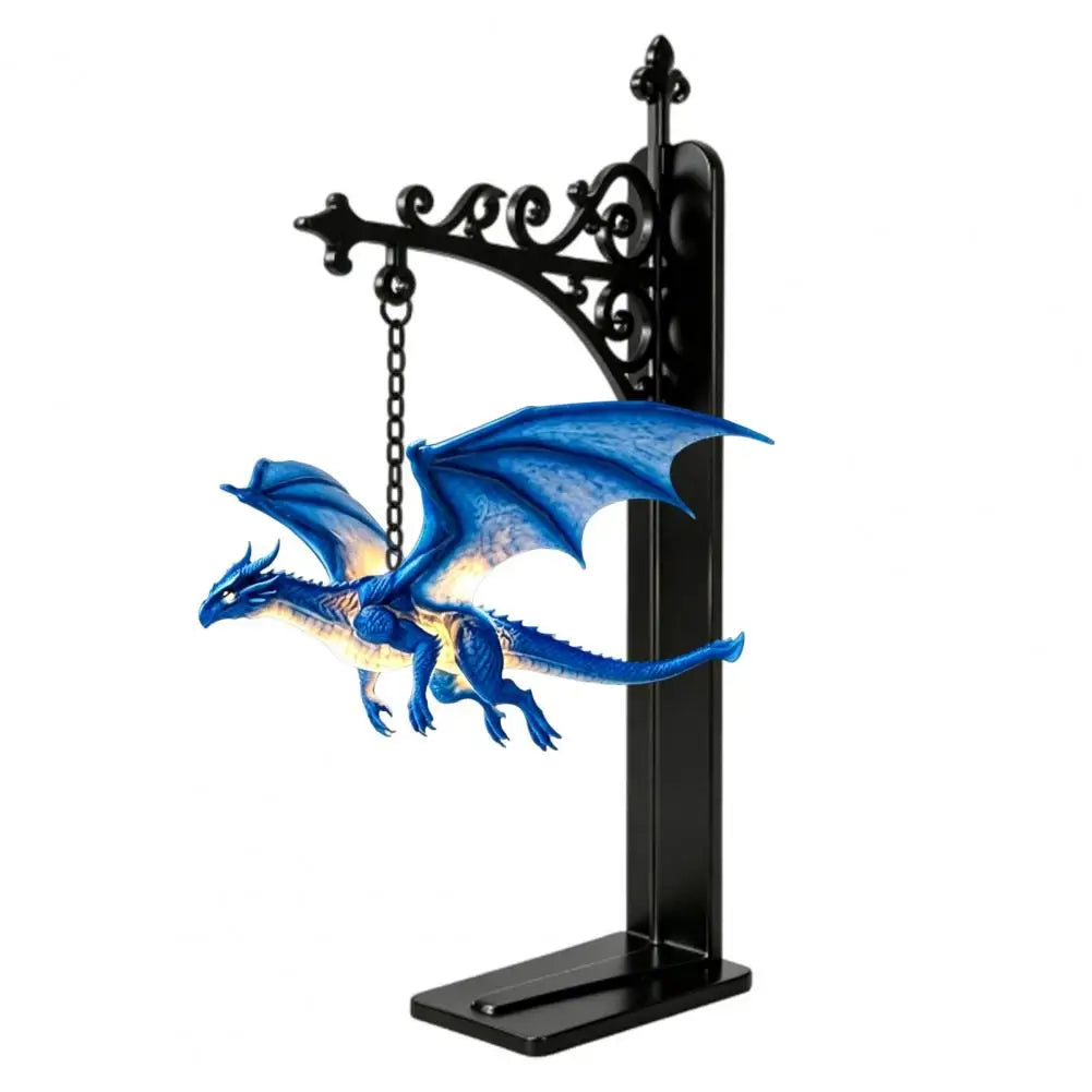 Magical Flying Dragon Bookshelf Lamp Warm Dragon Hanging Night Light Fantasy Reading Nook Decor for Fantasy Lovers Book Readers