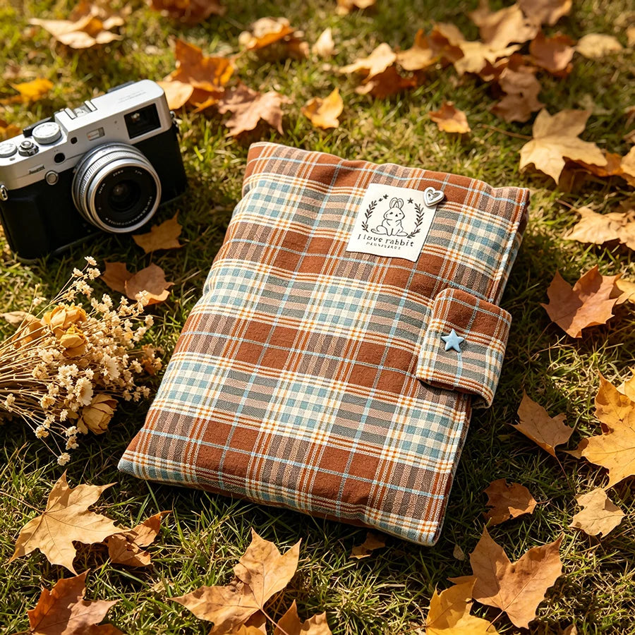 6-7 Inch Universal E-Reader Sleeve, Thick Padded Plaid Fabric Protective Pouch, Soft Lined Shockproof Ebook Reader Storage Bag