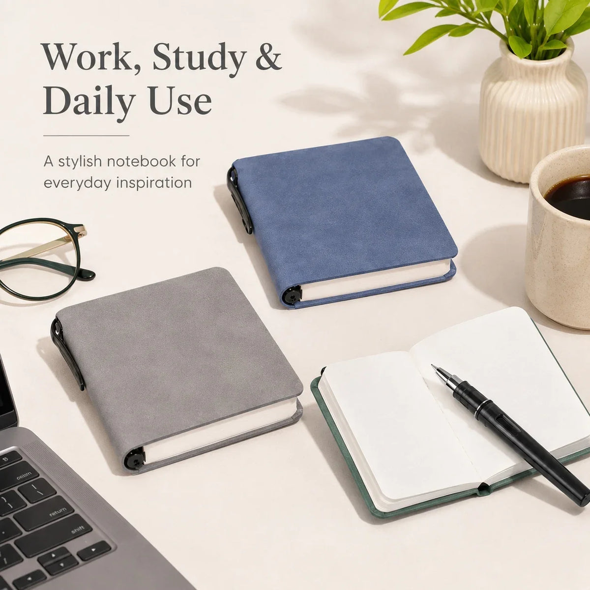 Square Pocket Notebook with Blank Pages