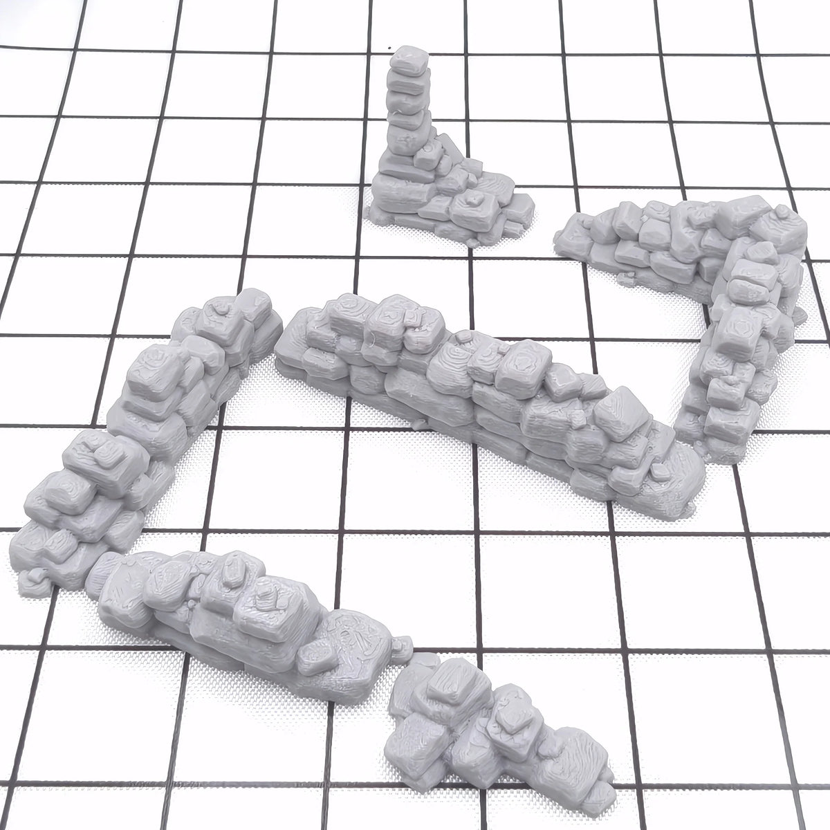 Seven-Piece Stone Wall Ruins Terrain Set